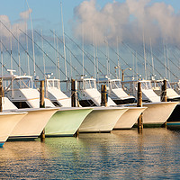 Buy canvas prints of Oregon Inlet Fishing Center Fleet I by Clarence Holmes