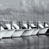 Buy canvas prints of Oregon Inlet Fishing Center Fleet II by Clarence Holmes