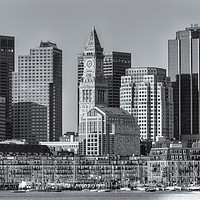 Buy canvas prints of Boston Harbor and Skyline II by Clarence Holmes