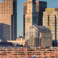 Buy canvas prints of Boston Harbor and Skyline III by Clarence Holmes