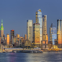 Buy canvas prints of NYC Hudson Yards Development at Twilight I by Clarence Holmes