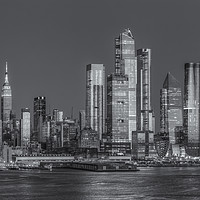 Buy canvas prints of NYC Hudson Yards Development at Twilight II by Clarence Holmes