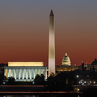 Buy canvas prints of Washington DC Landmarks at Dawn I by Clarence Holmes