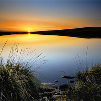 Buy canvas prints of Sunset at the tarn by Robert Fielding