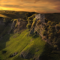 Buy canvas prints of Peveril castle by Robert Fielding