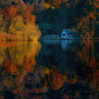 Buy canvas prints of Rydal boathouse by Robert Fielding
