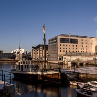 Buy canvas prints of Boat in Bergen by John Boekee