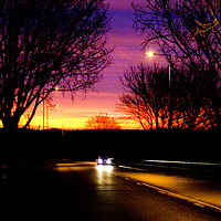 Buy canvas prints of Sunrise on the way to work one morning by John Boekee