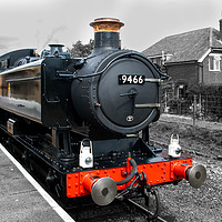 Buy canvas prints of Steam locomotive 9466 by John Boekee