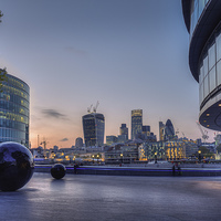 Buy canvas prints of London City at Dusk by Barry Maytum