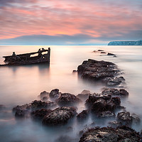 Buy canvas prints of Wreck Sunset by Barry Maytum