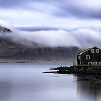 Buy canvas prints of Fishing Shed - Iceland by Barry Maytum