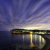 Buy canvas prints of Freshwater Bay at Night by Barry Maytum