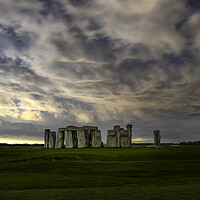 Buy canvas prints of Stonehenge by Night by Barry Maytum