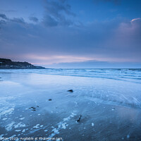 Buy canvas prints of Benllech Beach Incoming Tide by Angie Morton