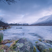 Buy canvas prints of Loch Etive Winter Scene by Angie Morton