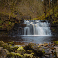 Buy canvas prints of Ashgill Force Fall by Angie Morton