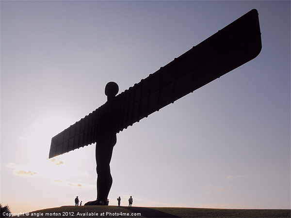 Angel of the North Silhouette Picture Board by Angie Morton