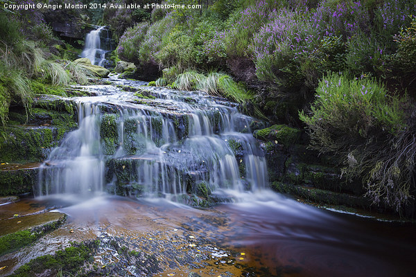 Waterfalls Above Black Clough Picture Board by Angie Morton