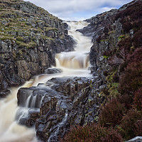 Buy canvas prints of Cauldron Snout Waterfall by Angie Morton