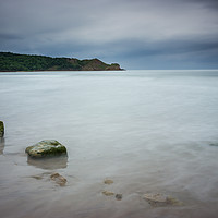 Buy canvas prints of Cayton Bay Johnny Flintons Harbour by Angie Morton