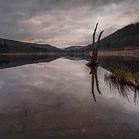 Buy canvas prints of Upper Derwent Reservoir Reflections by Angie Morton