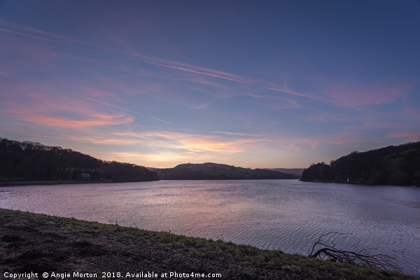 Damflask at Sunset Picture Board by Angie Morton