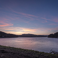 Buy canvas prints of Damflask at Sunset by Angie Morton