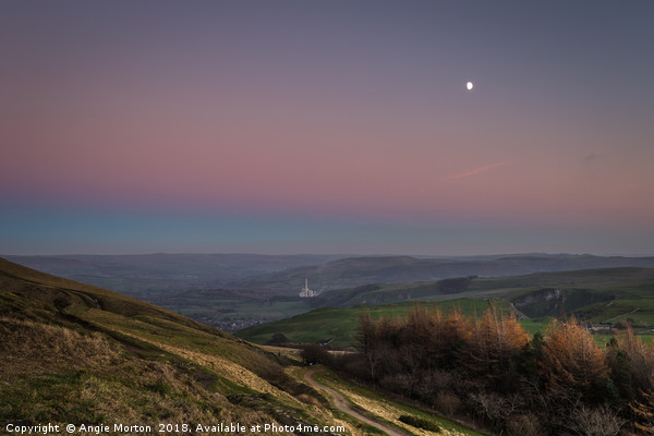 Half Moon Over Hope Valley Picture Board by Angie Morton