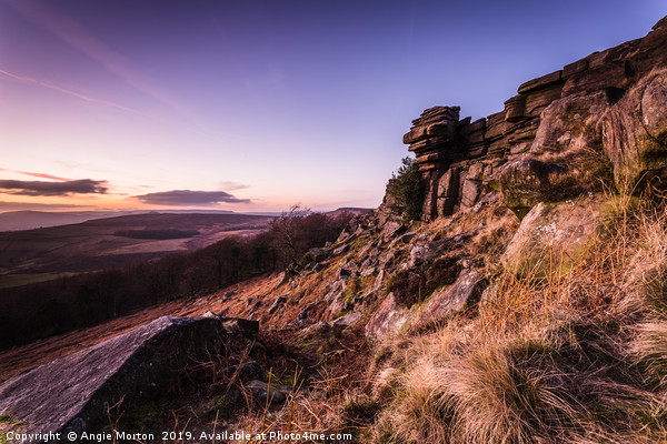 The Head of Stanage Edge Picture Board by Angie Morton