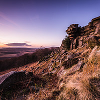 Buy canvas prints of The Head of Stanage Edge by Angie Morton