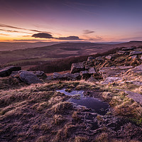 Buy canvas prints of Last Light on Stanage Edge by Angie Morton