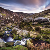 Buy canvas prints of Grindsbrook Clough View to Edale by Angie Morton