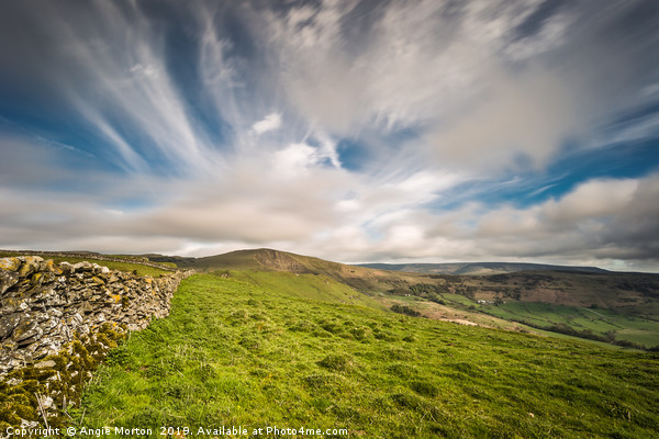 Clouds Above Mam Tor Picture Board by Angie Morton