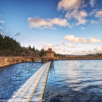 Buy canvas prints of Little Fluffy Clouds over Broomhead Dam by Angie Morton
