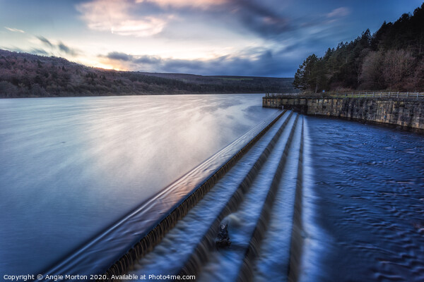 Broomhead Reservoir Dam Spillway Picture Board by Angie Morton