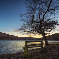 Buy canvas prints of Morehall Reservoir Companions at Sunrise by Angie Morton