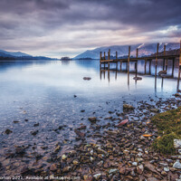 Buy canvas prints of Winters End Derwentwater by Angie Morton