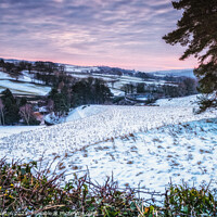 Buy canvas prints of Loxley Valley Winter Scene by Angie Morton