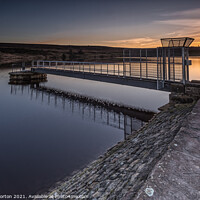 Buy canvas prints of Lower Redmires Reservoir Sunset by Angie Morton