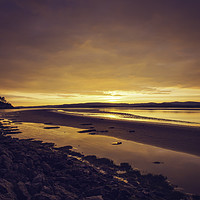 Buy canvas prints of Golden Sunset at Sandside, Cumbria by Mark Battista