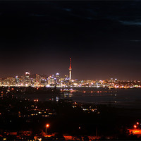 Buy canvas prints of Auckland by night by Chris Barker