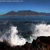 Buy canvas prints of Table Mt from Robben Island by Chris Barker
