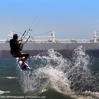 Buy canvas prints of Kite surfing Cape Town by Chris Barker