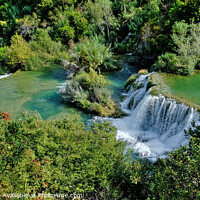 Buy canvas prints of  Krka Waterfalls Croatia by Diana Mower