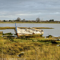 Buy canvas prints of Boat wrecks Maldon Essex  by Diana Mower