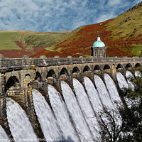 Buy canvas prints of Craig Goch Dam Wales Close up by Diana Mower