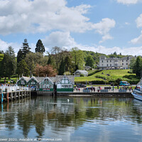 Buy canvas prints of The Pier at Bowness on Windermere by Diana Mower