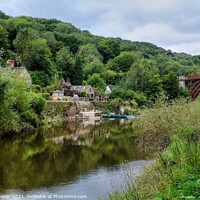 Buy canvas prints of Ironbridge Gorge River Severn Shropshire by Diana Mower