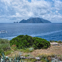 Buy canvas prints of The Island of Capri from Sorrento by Diana Mower
